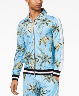 mens floral track jacket