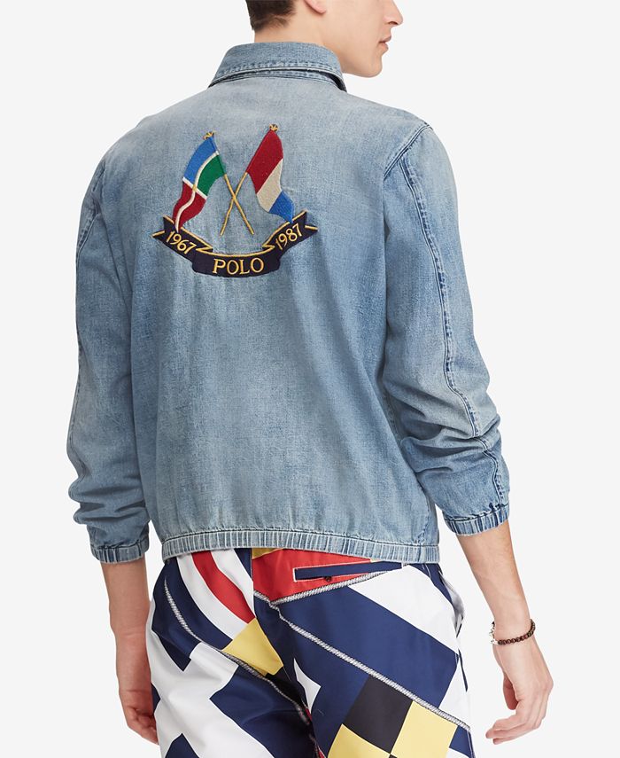 Polo Ralph Lauren Men's Embroidered Denim Jacket - Macy's