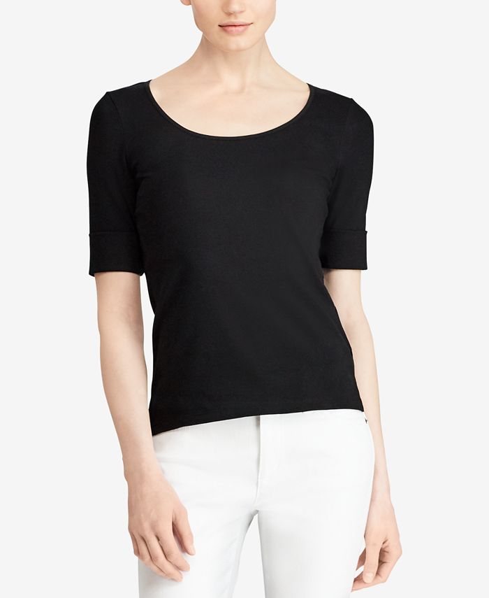 Lauren Ralph Lauren Scoop Neck TShirt Macy's