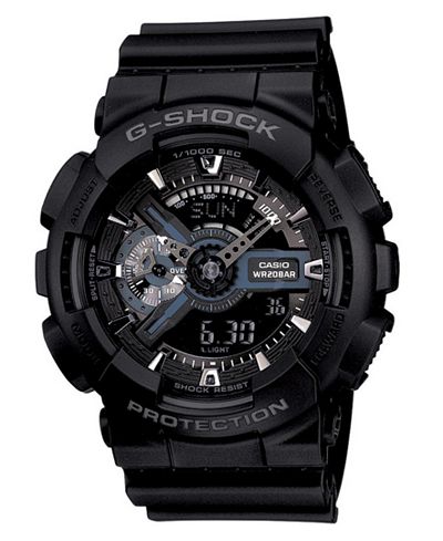G-Shock Men's Analog Digital Black Resin Strap Watch GA110-1B