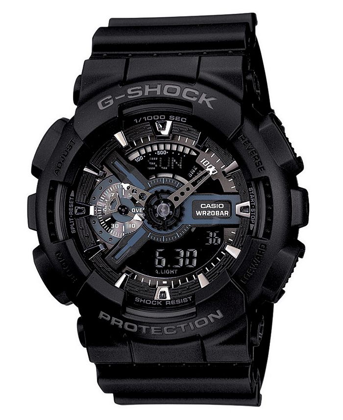 G-Shock - Men's Analog Digital Black Resin Strap Watch GA110-1B