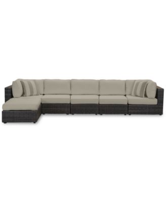 Furniture - Viewport Outdoor 6-Pc. Modular Seating Set (2 Corner Units, 3 Armless Units and 1 Ottoman)