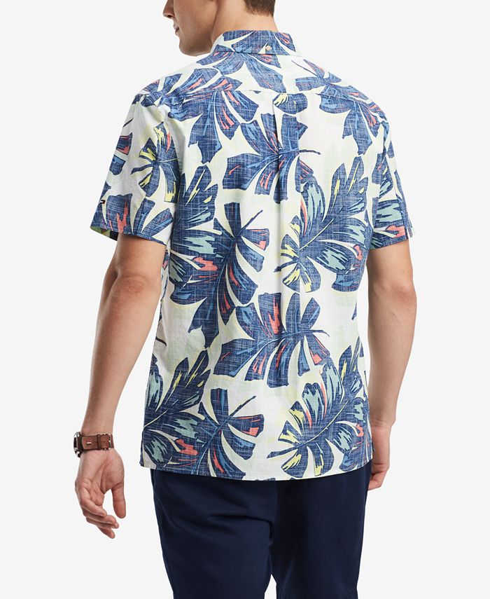 Tommy Hilfiger Men's Tropical Print Classic Fit Button-Down Shirt ...