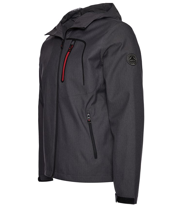 Halifax Men's HFX Herringbone FullZip Hooded Waterproof Jacket Macy's