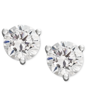 image of Near Colorless Certified Diamond Stud Earrings in 18k White or Yellow Gold (3/4 ct. t.w.)