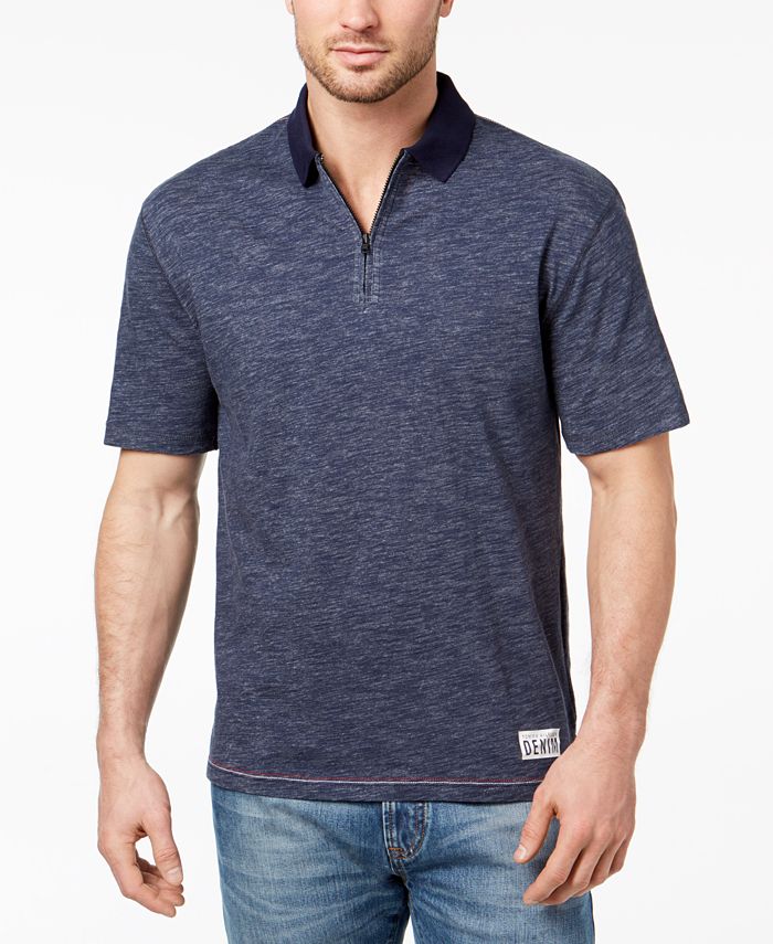 Tommy Hilfiger Men's Oversized Quarter-Zip Polo, Created for Macy's ...