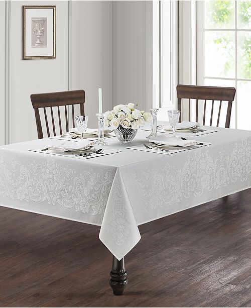Waterford Celeste White 70 X 84 Tablecloth Reviews Table
