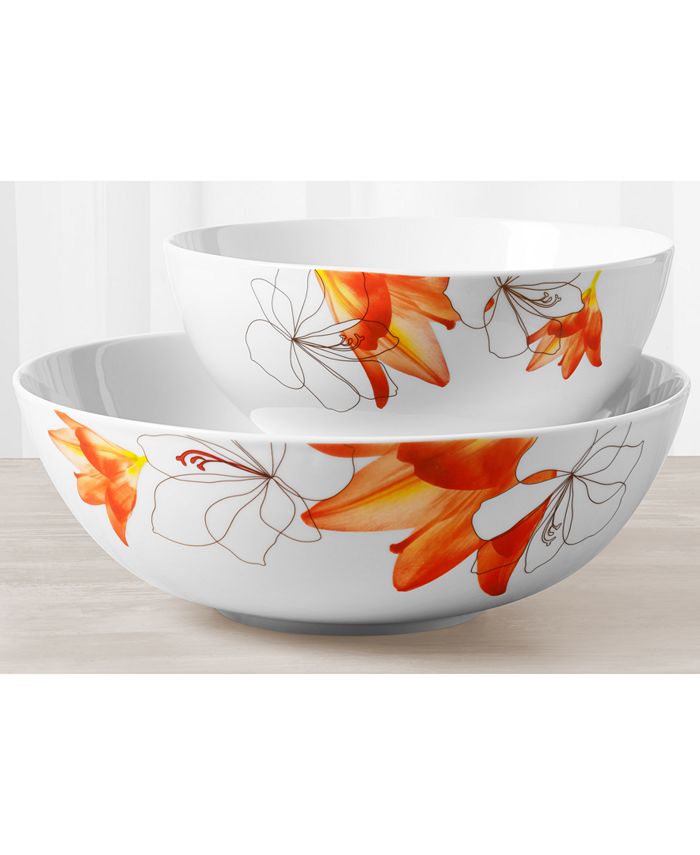 Tabletops Unlimited Lily 2Pc. Serving Bowl Set Macy's
