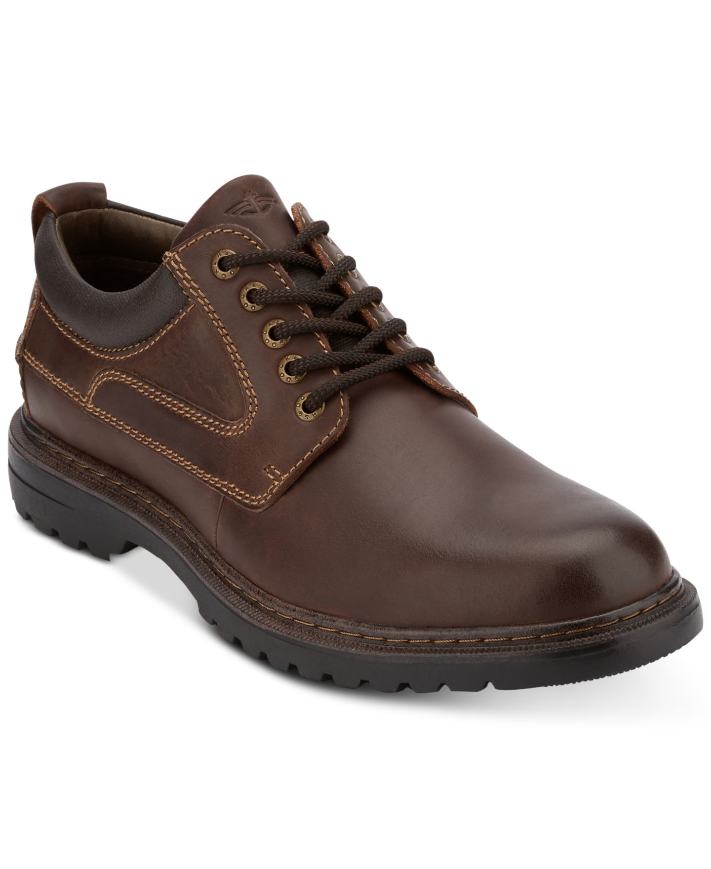 Обувь Dockers Men's Warden Plain-Toe Leather Oxfords, цвет: Красный коричневый — фото 1