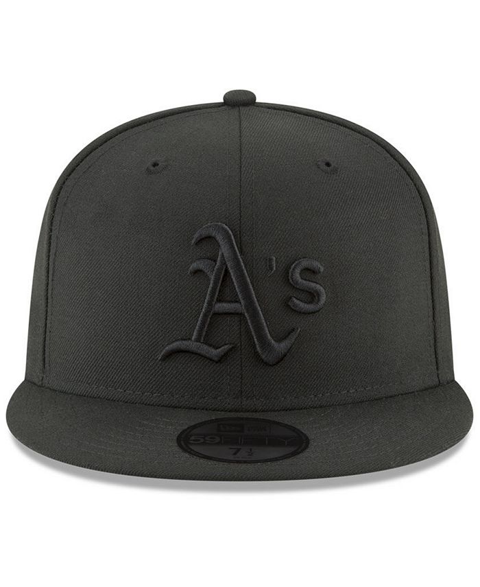 New Era Oakland Athletics Blackout 59FIFTY FITTED Cap & Reviews ...