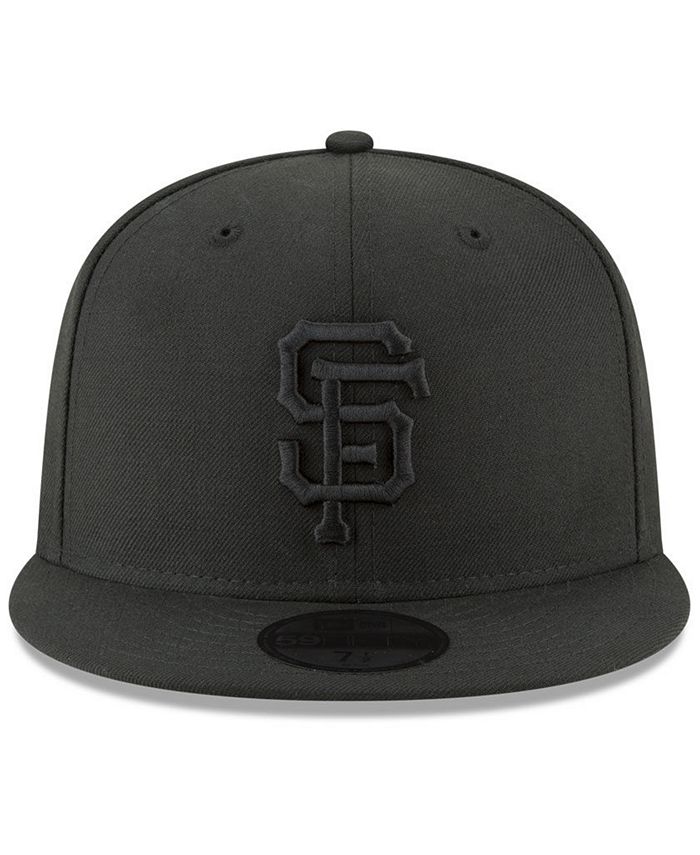 New Era San Francisco Giants Blackout 59FIFTY FITTED Cap - Macy's