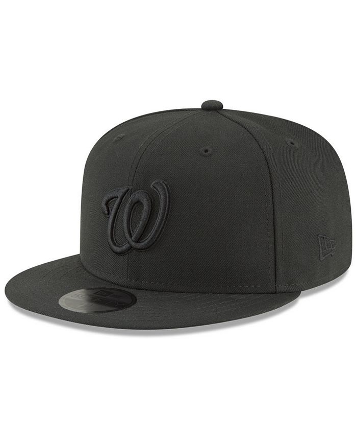 New Era Washington Nationals Blackout 59FIFTY FITTED Cap - Macy's