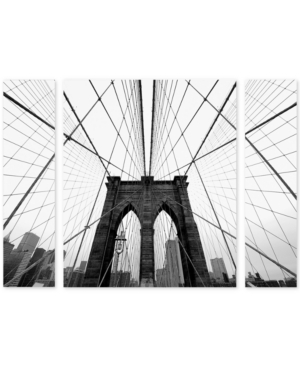 Trademark Global Nina Papiorek 'nyc Brooklyn Bridge' Multi Panel Art Set Large In No Color