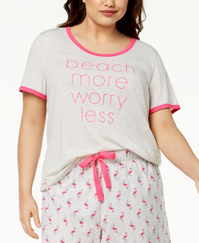 Jenni by Jennifer Moore Plus Size GraphicPrint Pajama Top, Created for