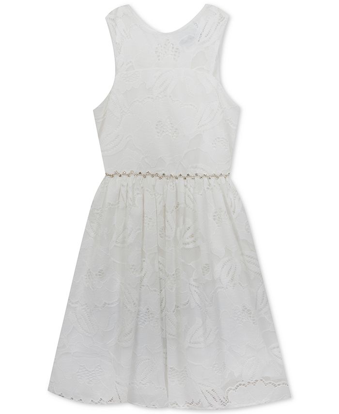 Rare Editions Big Girls Floral Lace Dress - Macy's