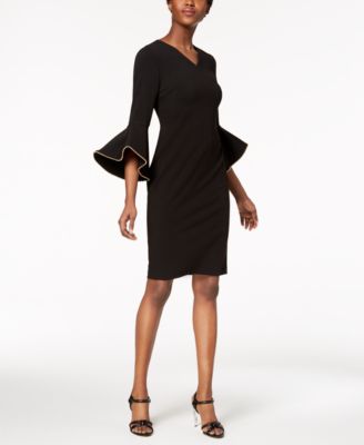 Calvin Klein Beaded Bell-Sleeve Dress 