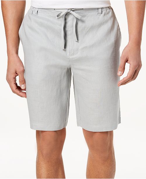 Tasso Elba Men's Linen Drawstring 10" Shorts, Created for Macy's