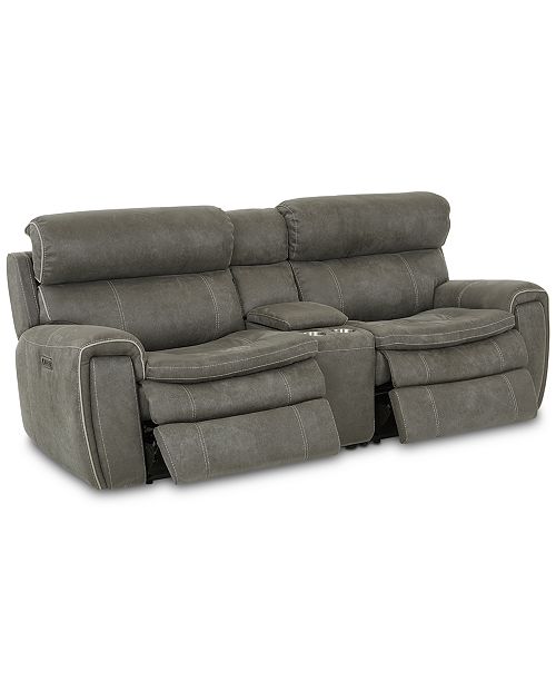 Furniture Closeout Leilany 93 3 Pc Fabric Power Reclining Sofa