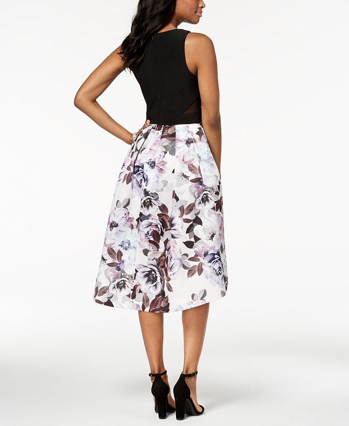 XSCAPE Floral-Print High-Low Dress & Reviews - Dresses - Women - Macy's