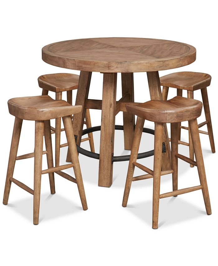 Furniture Brewing Collection 5 Pc, Round Table And Stools