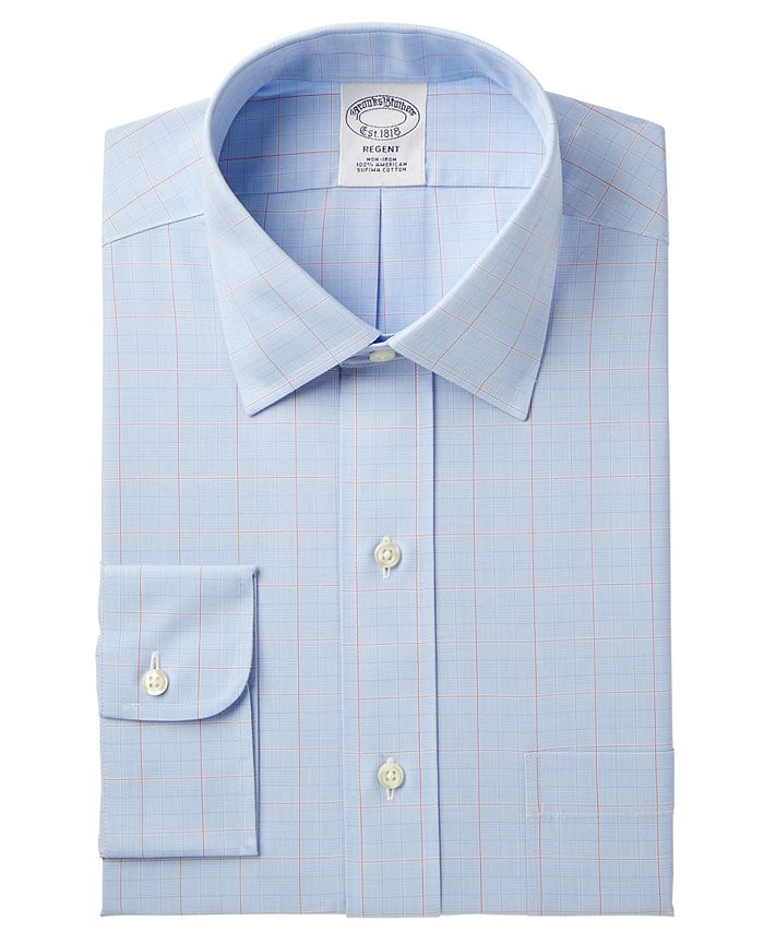 Brooks Brothers Men's Milano Slim-Fit Non-Iron Broadcloth Check Dress ...