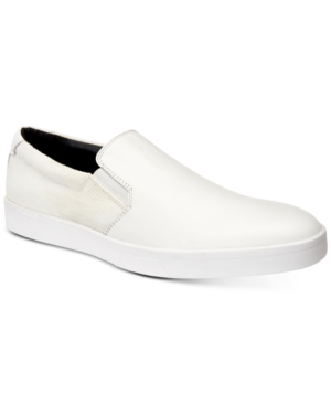 Calvin Klein Men s Ivo Leather Slip on Sneakers Men s Shoes In