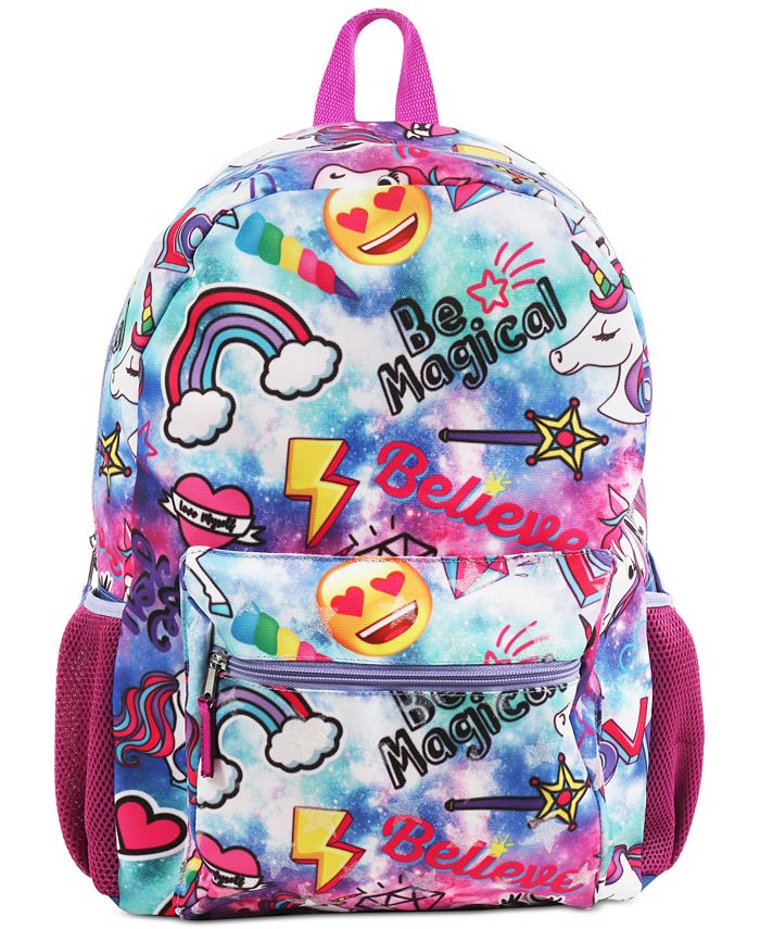 FAB Little & Big Girls Unicorn Galaxy-Print Backpack & Headphones - Macy's