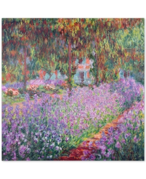 Trademark Global Claude Monet 'the Artist's Garden At Giverny' 35" X 35" Canvas Wall Art