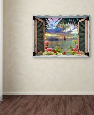 Leo Kelly 'Tropical Window to Paradise III' Canvas Art - 35" x 47"