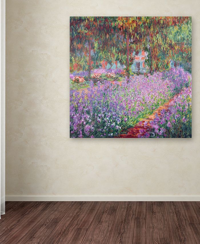 Trademark Global - Claude Monet 'The Artist's Garden at Giverny' 35" x 35" Canvas Wall Art