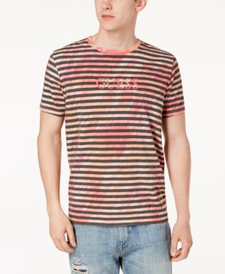 GUESS - Men's Striped Logo T-Shirt