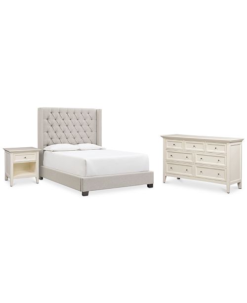 Furniture Monroe Upholstered Bedroom Furniture 3 Pc Set Full
