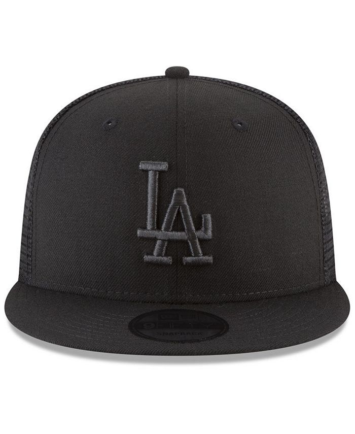 New Era Los Angeles Dodgers Blackout Mesh 9FIFTY Snapback Cap - Macy's
