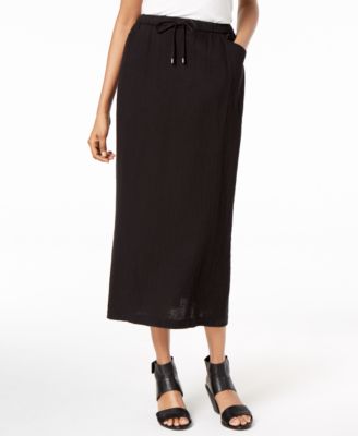 Eileen Fisher - Organic Cotton Pull-On Midi Skirt