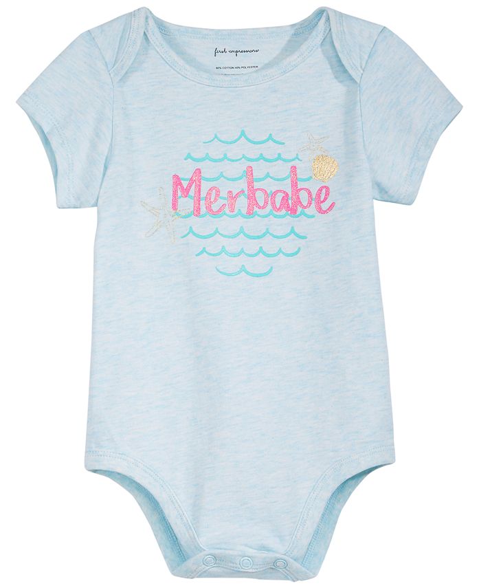 First Impressions Baby Girls Merbabe Bodysuit, Created for Macy's - Macy's