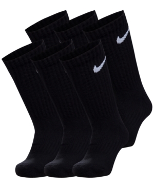 Shop Nike Little Boys 6-pk. Performance Crew Socks In Black