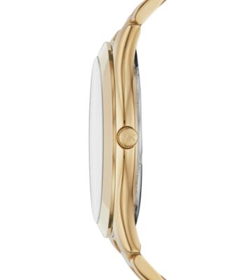 Unisex Slim Runway Ion-Plated Stainless Steel Bracelet Watch 44mm