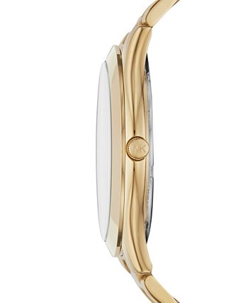 Michael Kors Men's Slim Runway Gold-Tone Stainless Steel Bracelet 