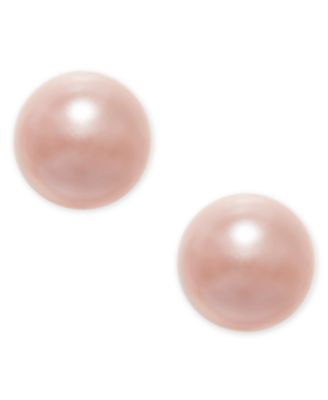 Charter Club - Silver-Tone Imitation Pearl (8mm) Stud Earrings