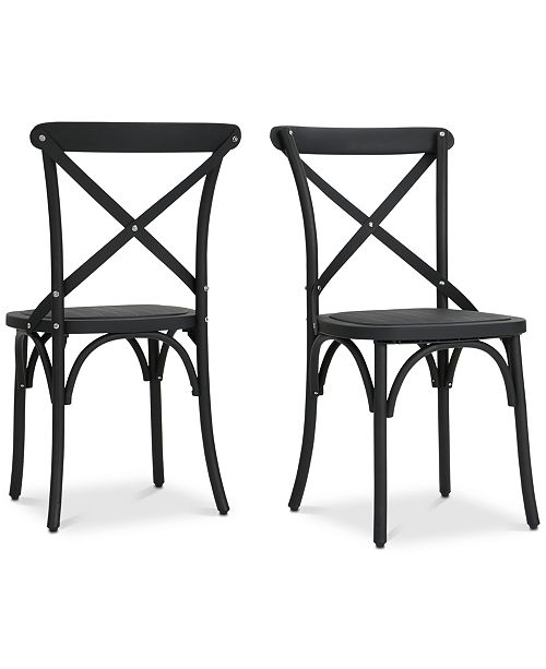 Furniture Miranda Farmhouse Dining Chairs Set Of 2 Quick Ship
