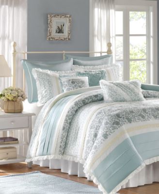 Dawn Reversible 9-Pc.Duvet Cover Set, Queen