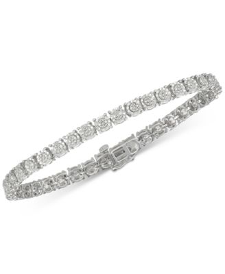 silver diamond bracelet