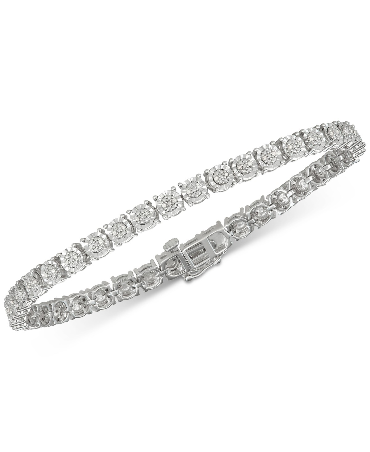 Украшения Macy's Diamond Tennis Bracelet (1/4 ct. t.w.) in Sterling Silver — фото 1