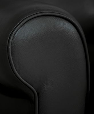 Orid 84" Leather Roll Arm Sofa