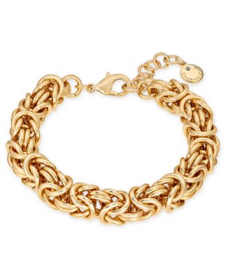 Charter Club Gold-Tone Byzantine Link Bracelet, Created For Macy's ...