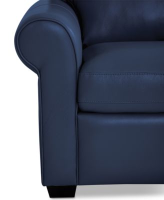 Orid 84" Leather Roll Arm Sofa