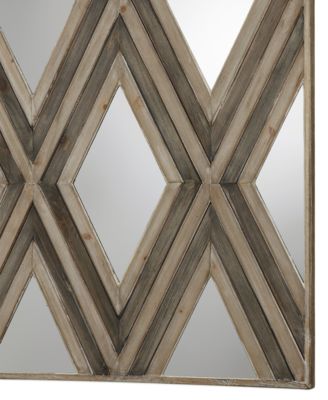 Tahira Geometric Argyle-Patterned Wall Mirror