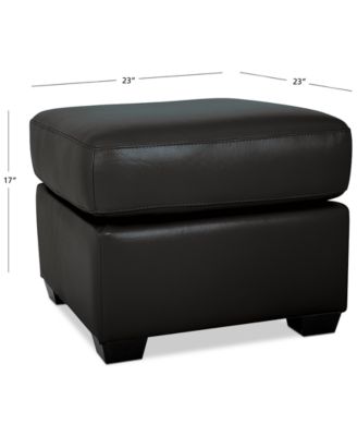 Orid Leather Ottoman, Created for Macy's
