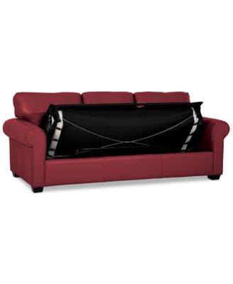 Orid 84" Queen Leather Roll Arm Sleeper