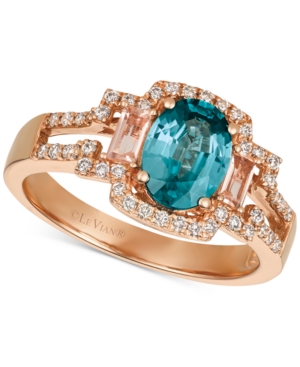 image of Le Vian Blueberry Zircon (1-5/8 ct. t.w.) & Diamond (1/4 ct. t.w.) Ring in 14k Rose Gold